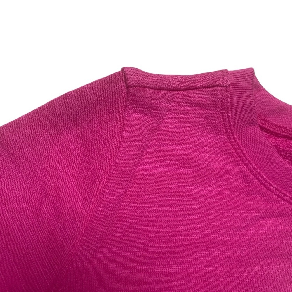 Crewcuts Bright Pink French Terry Sweatshirt 100% Cotton Pullover NWT Size M - Picture 2 of 11